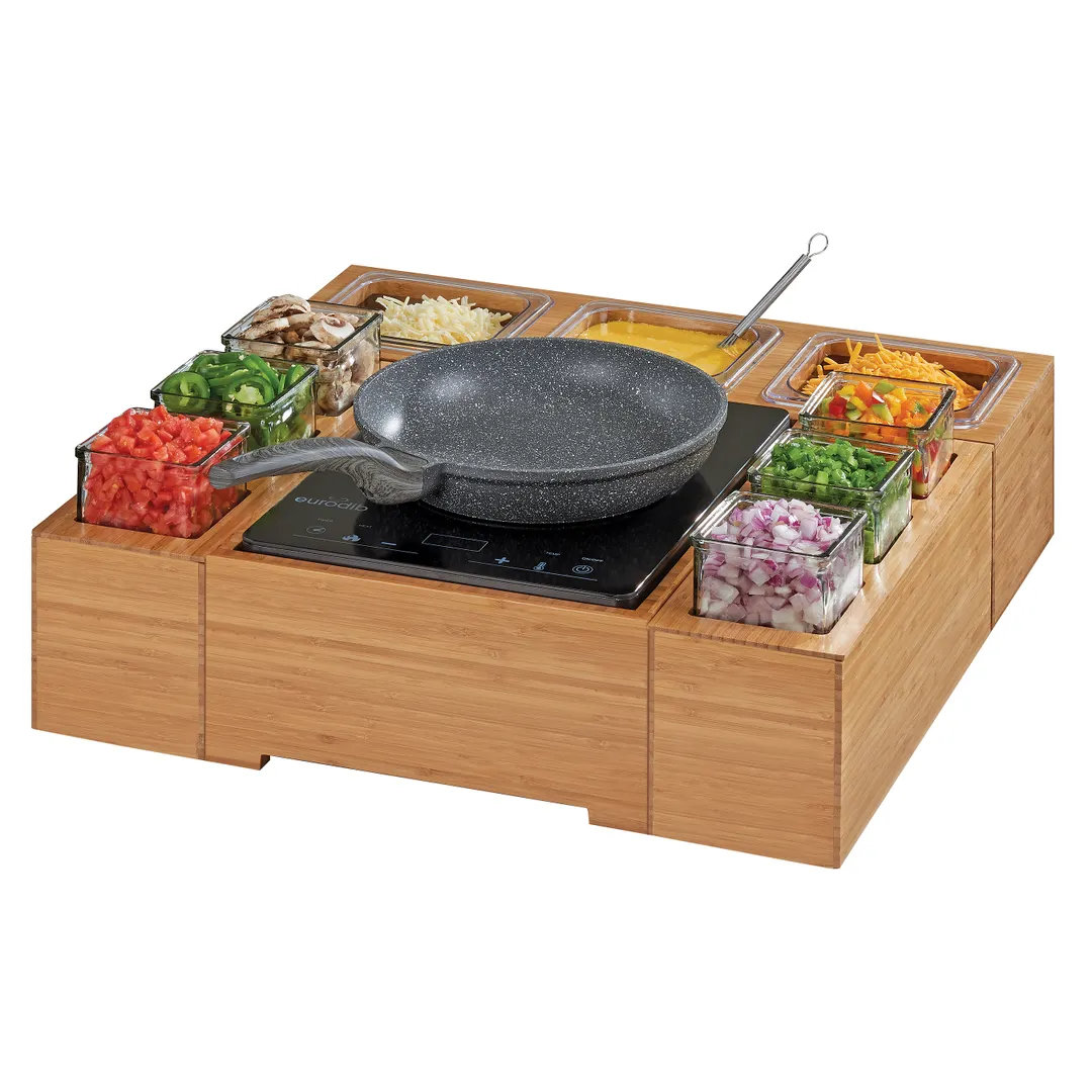 Cal-Mil 3836-3-60 Action Station Jar Unit, 15.75"W X 5.5"D X 8.75"H, Rectangular
