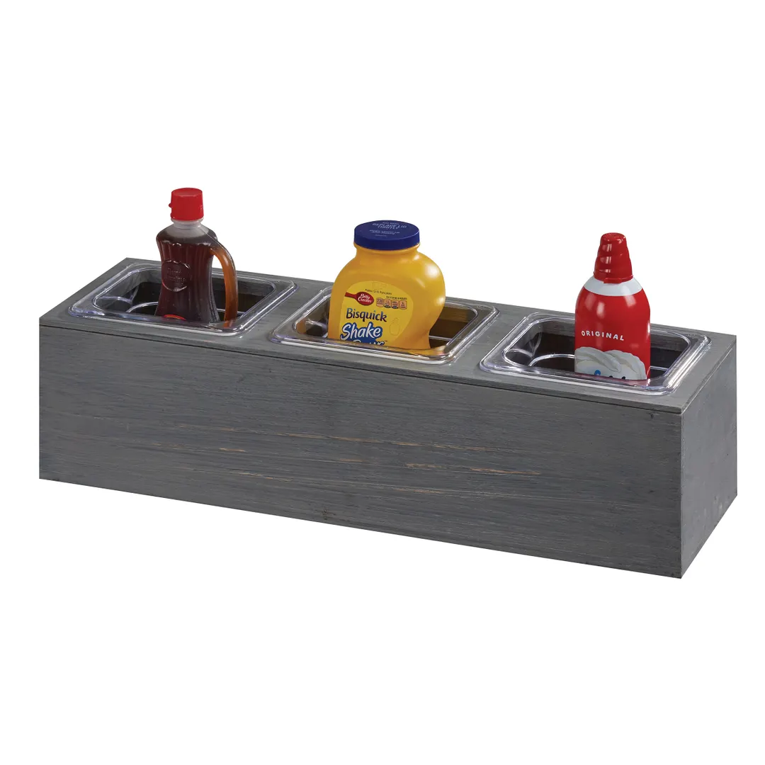 Cal-Mil 3837-3-83 Ashwood Action Station Pan Holder, 11.75"W X 7.5"D X 6.25"H, Rectangular