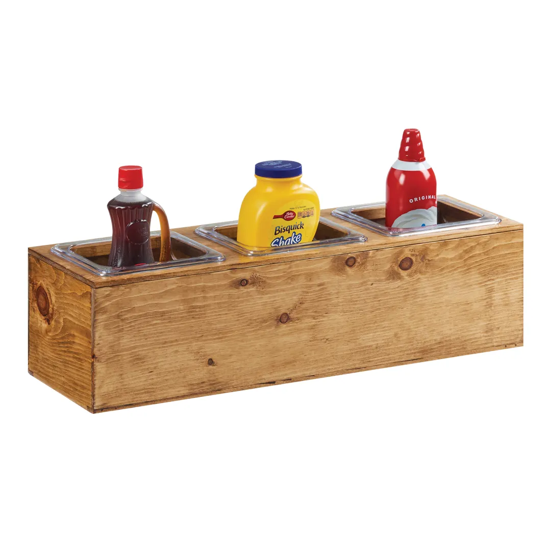 Cal-Mil 3837-3-99 Madera Action Station Pan Holder, 11.75"W X 7.5"D X 6.25"H, Rectangular