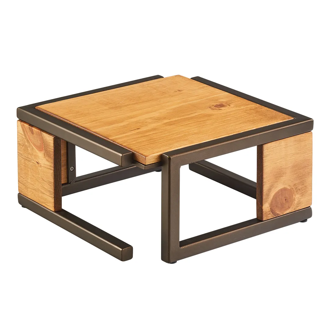 Cal-Mil 3902-6-84 Sierra Display Riser, 12" x 12" x 6" Bronze Frame, 10‑19" W, 5‑8" H, 1‑2 Steps