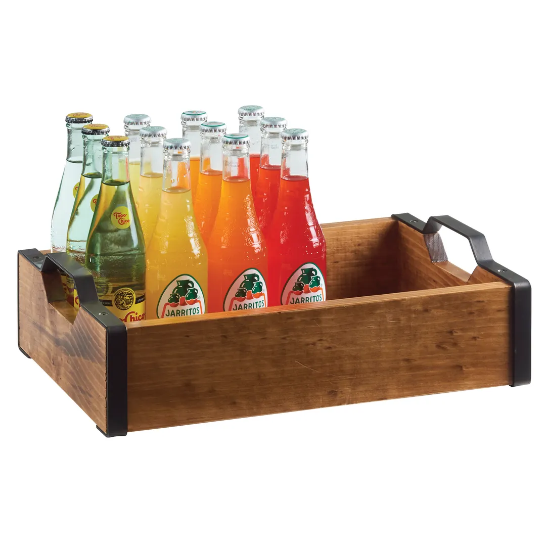 Cal-Mil 3924-99 Madera Serving Tray, 17.25"W x 12.25"D x 5"H, Rectangular, Rustic Pine Wood