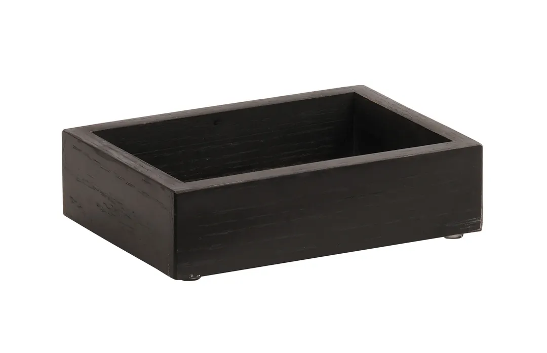 Cal-Mil 3932-87 Bitters Caddy, 7.5"W X 5.5"D X 6.5"H, Includes (6) Glass Bitter Bottles, Cinderwood