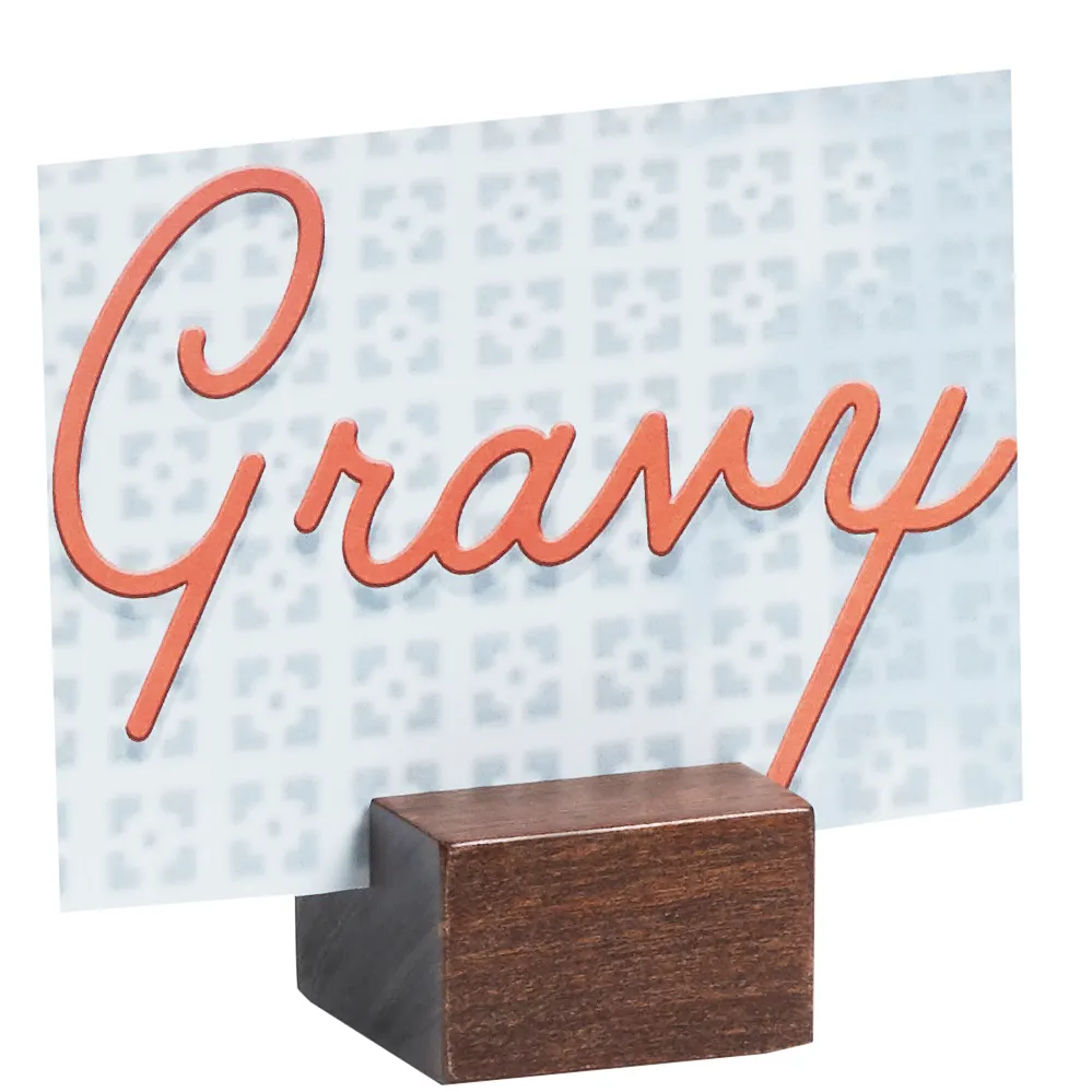Cal-Mil 4012-78 Mid-Century Cardholder, 1.75"W X 1.75"D X 1-1/8"H, Rectangular, Center Slot
