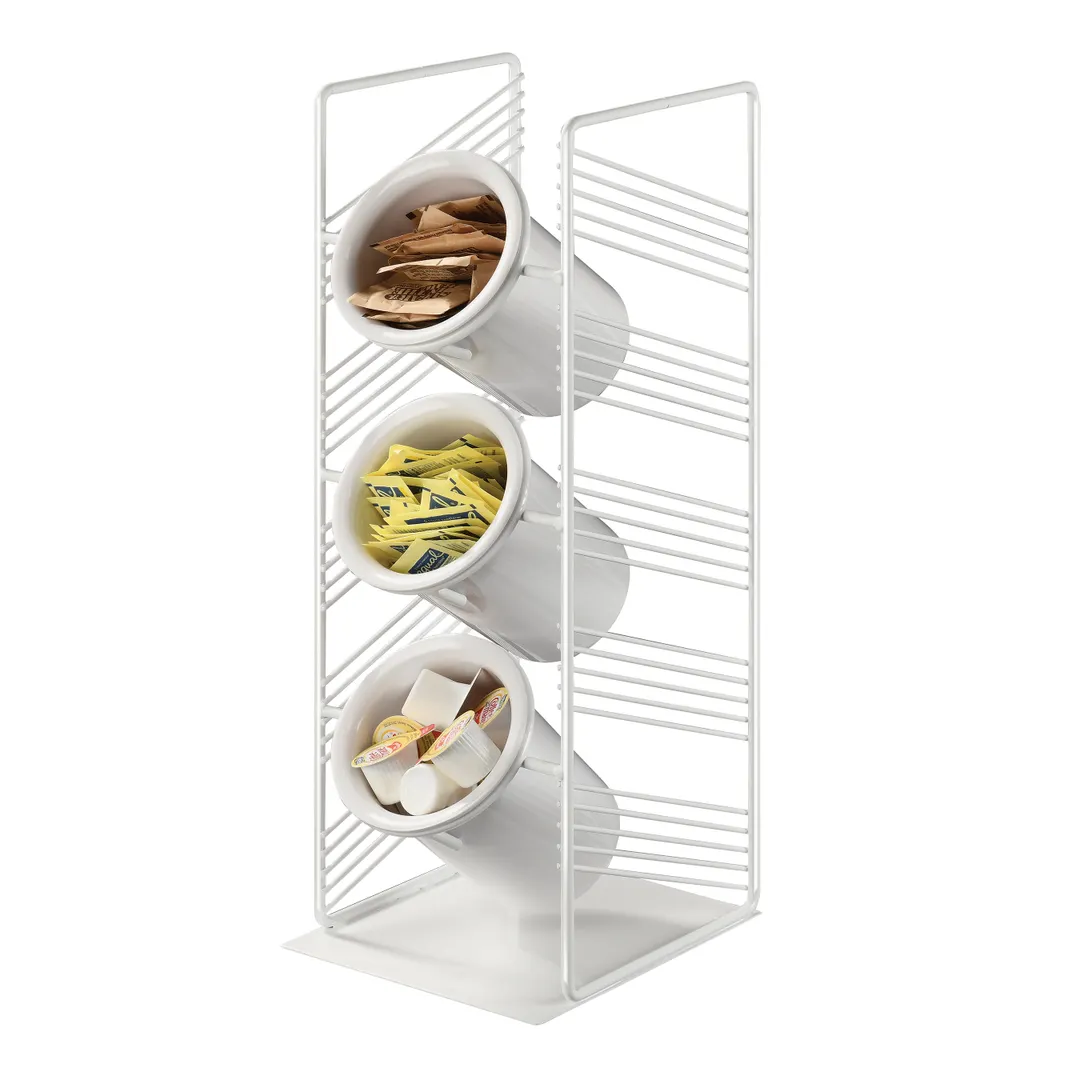 Cal-Mil 4105-15 Portland Cylinder Display, 6.75in W x 7.75in D x 19in H, 3 Compartment Wire Utensil Holder