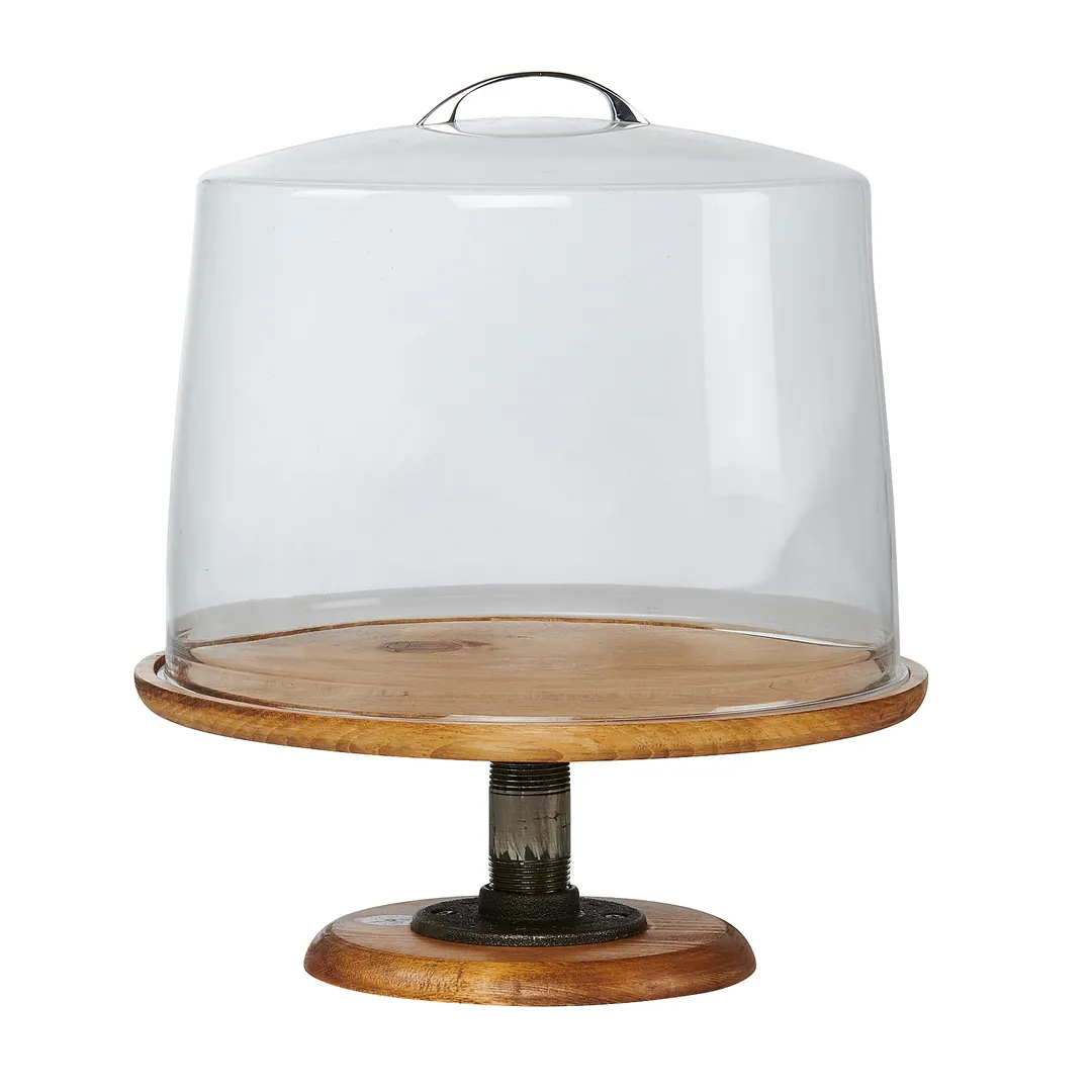 Cal-Mil 4310-5-99 Madera Cake Stand, 12-3/4" Dia. X 5"H, Rustic Pine