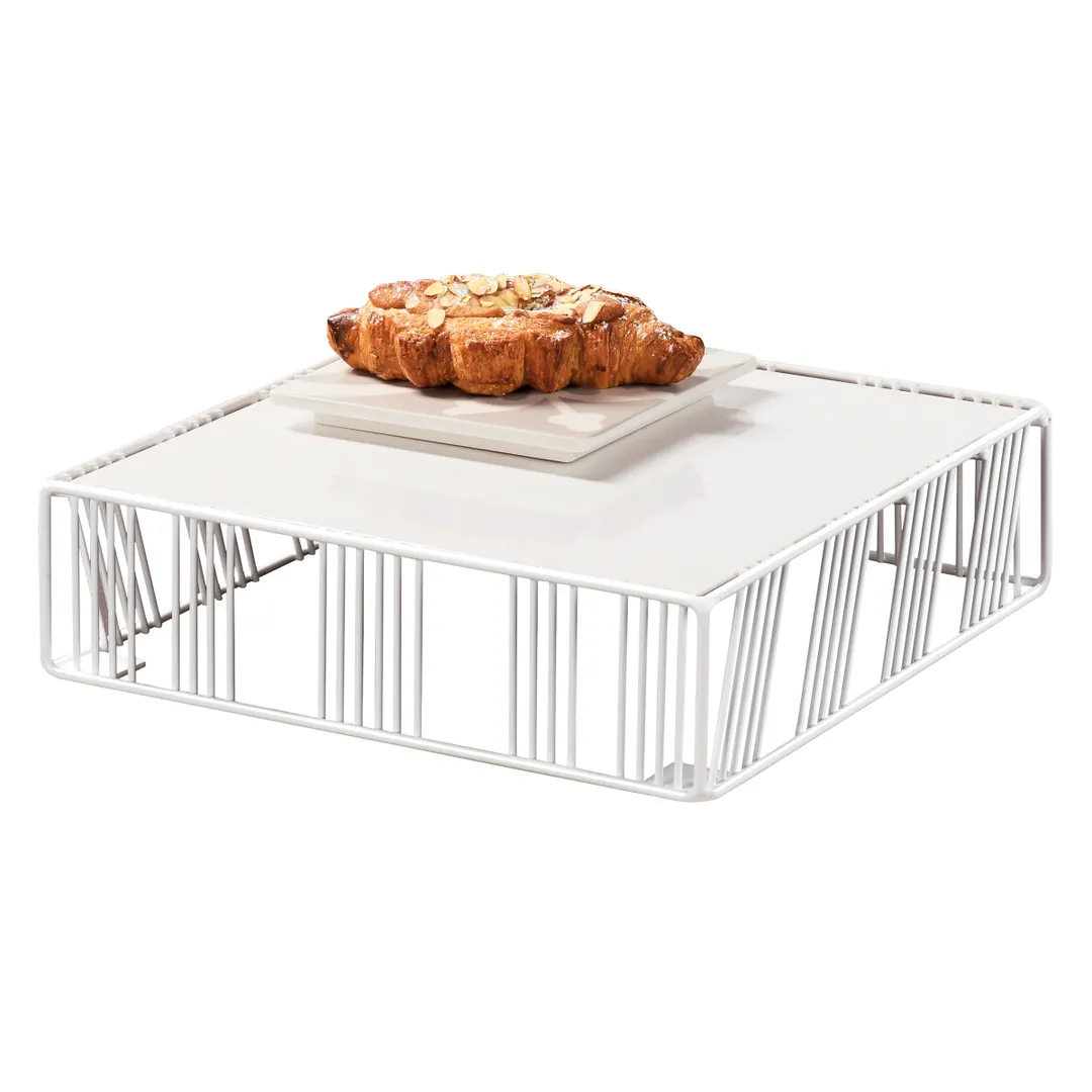 Cal-Mil 432-3-15 Portland Riser, 12"W X12"D X 3.25", Square, Removable Bread Board Top