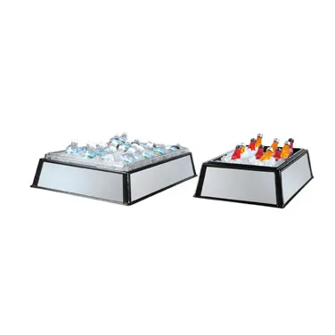 Cal-Mil 463-18-13 Econo‑Tuff Ice Pan Housing, 18" W x 26" D x 6" H, Black, Poly Pan, Insulated