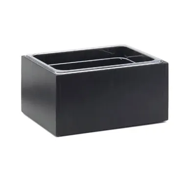 Cal-Mil 475-10-96 Midnight Bamboo Ice Housing, 10" W x 12" D x 6½" H Display, Wood Poly Pan