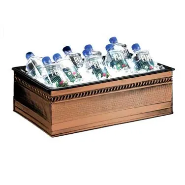 Cal-Mil 475-12-51 Ice Housing 12"W x 20"D x 6.5"H, Copper Stainless Steel, Poly Pan - Complete
