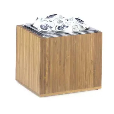 Cal-Mil 475-6-60 Ice Housing, 6" W x 7" D x 6.5" H Bamboo Wood Frame, Removable Pan, BPA‑Free