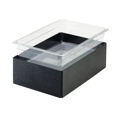 Cal-Mil 477-12CL Ice Housing Insert Pan, Clear ABS Plastic, Rectangular 12" X 20" X 6" Liner Only
