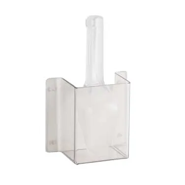 Cal-Mil 623 Scoop Guard Holder, 3" W x 6" D x 10-1/4" H, Polycarbonate, 6-oz Scoop, Wall-Mount