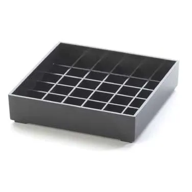 Cal-Mil 681-4-13 Classic Drip Tray - 4" x 4" Square Black Plastic, BPA-Free, Beverage Service