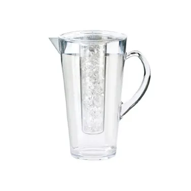 Cal-Mil 682-ICE Pitcher, 2 Liter Capacity (67.6 Oz.), 9" Dia. X 10"H, With Ice Chamber