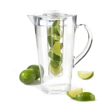 Cal-Mil 682-INFUSION Pitcher, 2 Liter Capacity (67.6 Oz.), 9" Dia. X 10"H, Infusion Perforated Chamber