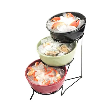 Cal-Mil C1222-8 Bowl Rack, 8"W X 16"D X 18"H, 3-Tier, Accommodates (3) 8" Bowls