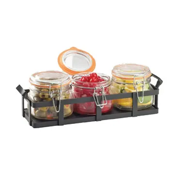 Cal-Mil C3334JAR - 16 oz Mason Glass Storage Jar with Hermetic Seal, Clear Glass, 16 oz Capacity