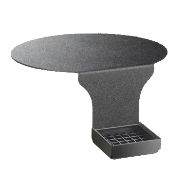 Cal-Mil DM005 Drip Tray, 16-3/4"W x 13"D x 6-1/2"H, Base with 6" Drop, Removable Tray, Black Plastic