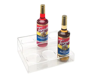 Cal-Mil P295 2-Tier Clear Plastic Bottle Organizer Six 3-3/8" Bottles 12-1/4" W X 10" D X 4-1/2" H