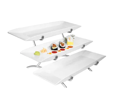 Cal-Mil SR1033-13 Tier Display Set, 18"L X 23"W X 12"H, 3-Tier (3) Rectangular Melamine Platters (Sr152)