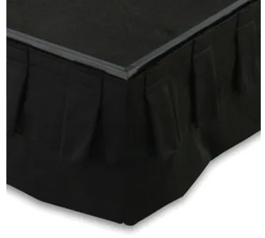 Forbes Industries 4162-4 Stage Platform Skirt, Box Pleat, 4'L, 16-24"H, Flame Retardant Fabric, Sold Each