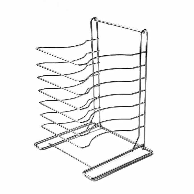 American Metalcraft 19107 Pizza Pan Rack - 7 Shelf Stainless Steel, Holds 5-15 Pans, 12x10x15 in