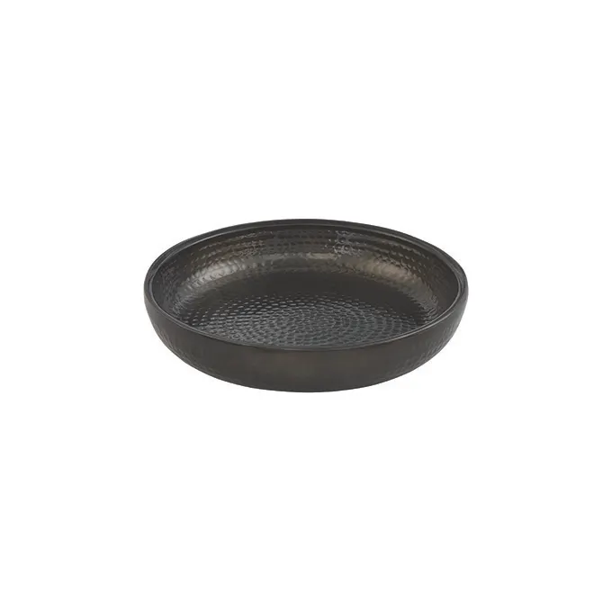 American Metalcraft ADSEAB12 Seafood Tray, 80‑oz (2 qt) round, 12‑in diameter x 2‑¼‑in H, black aluminum