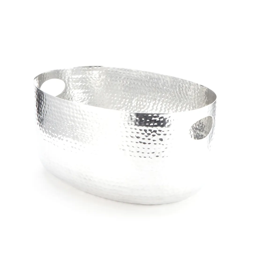 American Metalcraft ATHS10 10-Quart Beverage Tub 15"L x 10-3/4"W x 7-1/4"H Hammered Silver Aluminum