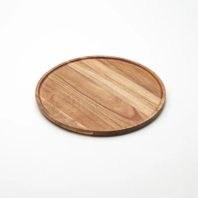 American Metalcraft ATP12 Serving Board – 12" Dia x 0.6" H Round Acacia Wood Loft Collection Wooden Platter, No Handle
