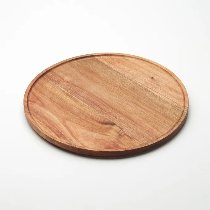 American Metalcraft ATP14 Serving Board – 14" Diameter x 3/5" H Acacia Wood, Perfect for Cheese and Charcuterie