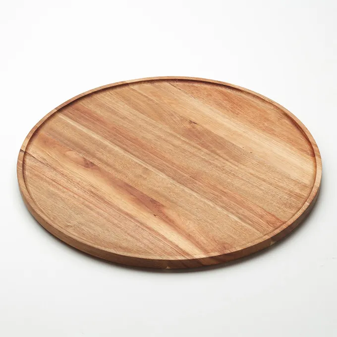 American Metalcraft ATP16 Round Serving Board, 16" Dia x 3/5" H, Acacia Wood, No Handle, Loft Collection Wooden Platter