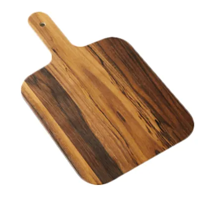 American Metalcraft AWM10 Square Peel Tray, 10" L x 9" W x ½" H Melamine Handle, Acacia Pattern, Naturals™