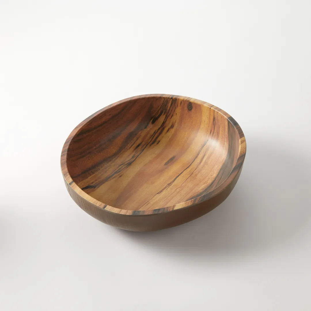 American Metalcraft AWMB11 Wood Bowl – 97 oz (3 qt), 11" Diameter x 3.2" H, Melamine, Acacia