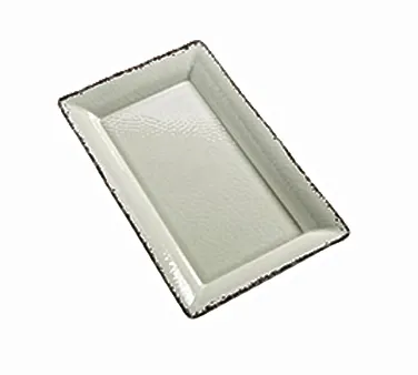 American Metalcraft AWMEL21 Plastic Serving Platter, 21"L x13"W x2"H Rectangular White Melamine, Dishwasher Safe