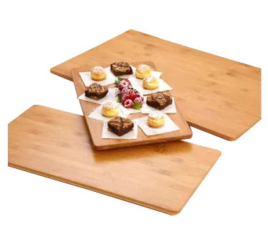 American Metalcraft BAM148 Rectangular Bamboo Platter, 14½" L x 8¼" W x 7/8" H, Hand‑Wash Only, Wooden Serving Tray