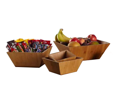 American Metalcraft BAM94 Bamboo Bowl, 125 oz (3.9 qt), 9½-inch Diameter x 4" H, Hand-Wash Only