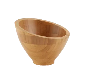American Metalcraft BAMSL52 Wooden Bowl - 8 oz (0.25 qt), round angled, 5" dia x 3-1/2" H, bamboo, hand-wash only