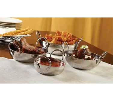 American Metalcraft BD65, 32 oz (1 qt) Stainless Steel Bowl, 6‑5/8″ x 3‑1/4″ H, 7‑3/4″ Handles