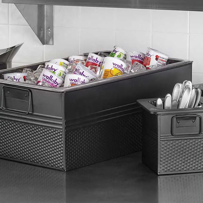 American Metalcraft BEV820 Ice Display Tub, 20.5" x 12.5" x 8" Metal, Black Finish Hand Wash