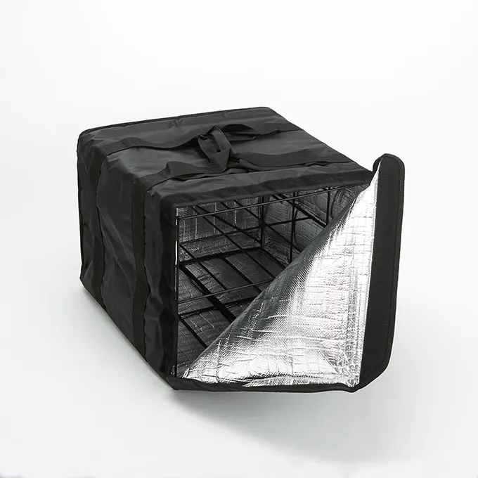American Metalcraft BLB1914 Pizza Delivery Bag 19x19x14 in Black Nylon 6‑9 Boxes, Rack & Straps