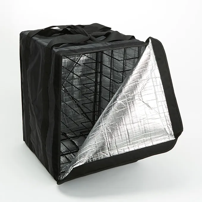 American Metalcraft BLB1926 Pizza Delivery Bag – 19x19x27in Black Nylon Insulated Rack, 10 Boxes