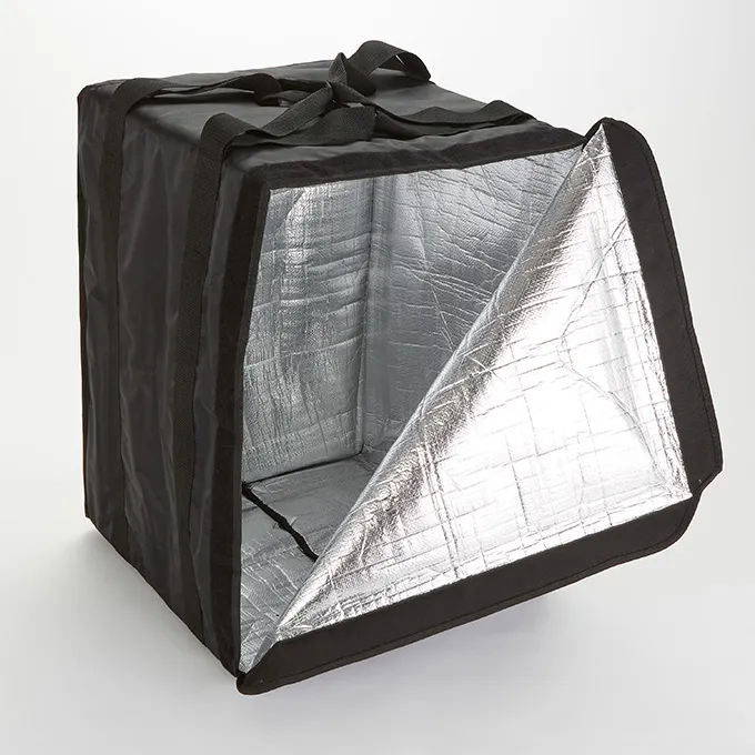 American Metalcraft BLBAG26 Pizza Delivery Bag Black Nylon 19x19x27in PVC Foam 10Box Capacity Straps