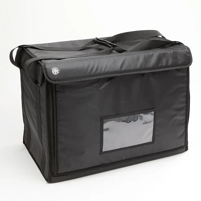 American Metalcraft BLDB2216 Bag 22x13x16in Black Holds 1‑1 & 1‑2 Pans 5mm Foam Stitch Grom Strap