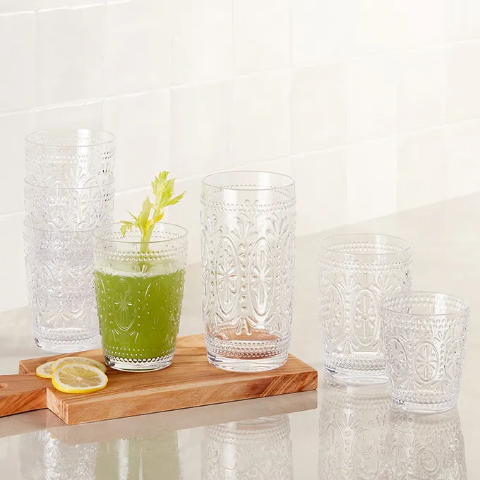 American Metalcraft BLR8 - Stackable Clear Tritan 8 Oz Rocks Glass, Lilli Drinkware Collection - Dozen