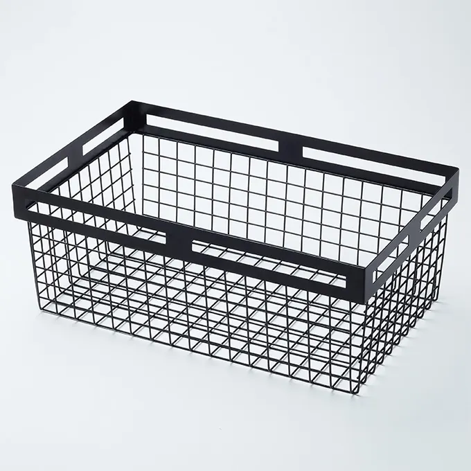 American Metalcraft BNRB20 Twilight Basket, 20-3/8" L x 12-3/10" W x 8" H Nestable Metal Black Tray