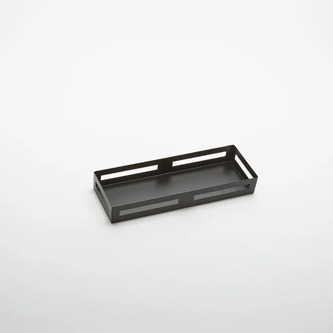 American Metalcraft BR15 Rectangular Black 403 Stainless Steel Riser,14-5/8"L x5-1/8"W x2"H