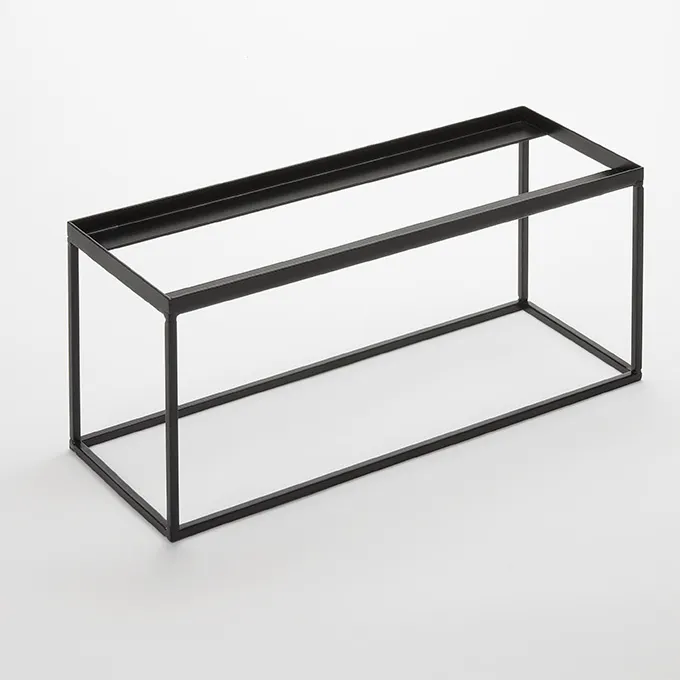 American Metalcraft BRR6 Twilight Riser, 15" L x 5.5" W x 6" H Rectangular Black Metal Stand, Fits BR15 GJ40 MSJ5