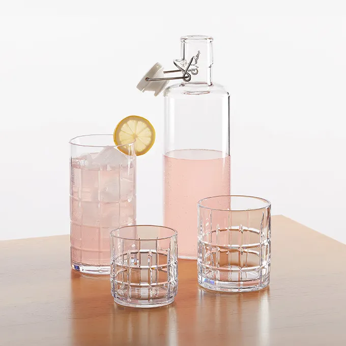American Metalcraft BSR8 Stackable Rocks Glass, 8 oz Clear Tritan Plastic, Sanibel Collection - Dozen