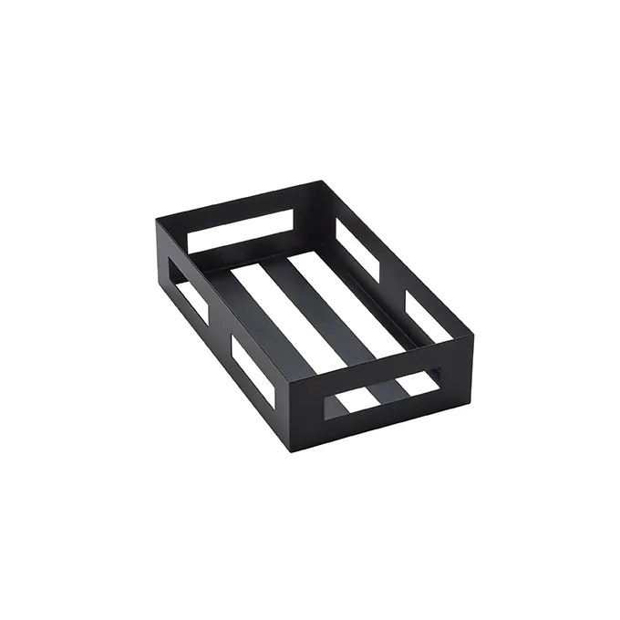 American Metalcraft BTH1 Rectangular Stainless Steel Serving Crate, Black, 9-1/4" Length