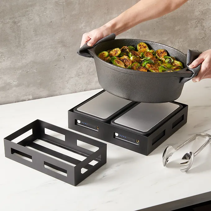 American Metalcraft BTH2 Square Stainless Steel Serving Crate, Black, 10-1/2" Length
